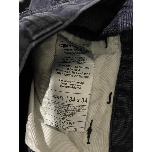 Carhartt Pants Mens 34x34 FR Flame Resistant Relaxed Fit Workwear CAT 2 - Picture 4 of 9
